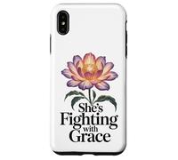 Custodia per iPhone XS Max Combattere con grazia regalo per la consapevolezza del cancro al seno per le donne