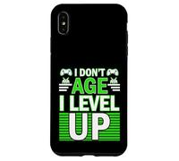 Custodia per iPhone XS Max Compleanno Umorismo Non invecchiare Livello Up Giocatore Compleanno