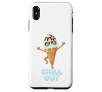 Custodia per iPhone XS Max Cono gelato Chill Out - Divertente gioco di parole estivo
