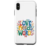 Custodia per iPhone XS Max Consapevolezza dell'autismo L'amore non ha bisogno di parole Puzzle