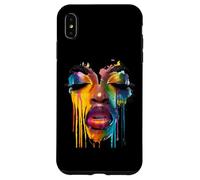 Custodia per iPhone XS Max Cool African Woman Afro Color Painted Face Juneteenth Vibes