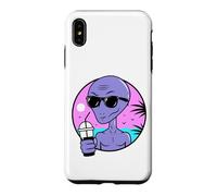 Custodia per iPhone XS Max Cool Alien Drinking Summer Juice Illustration Graphic Design