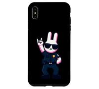 Custodia per iPhone XS Max Cool Bunny Police Rabbit Rock On Animal Graphic Officer