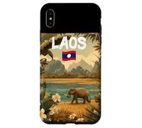 Custodia per iPhone XS Max Cool Laos Nature Costume per elefante e gli amanti del paese