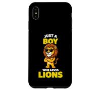 Custodia per iPhone XS Max Cool Lion In Occhiali Da Sole Solo Un Ragazzo Che Ama I Lions