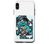 Custodia per iPhone XS Max Cool Skate Dino Baby Dinosaur Cartoon for Kids
