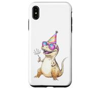 Custodia per iPhone XS Max Cool T-Rex Party Dino Celebration Occhiali da sole