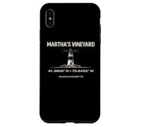 Custodia per iPhone XS Max Coordinate del faro di Marthas Vineyard Massachusetts
