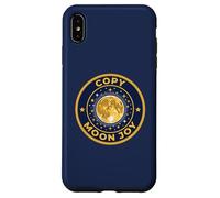 Custodia per iPhone XS Max Copia Luna Gioia Retro Vintage Giallo Luna Piena Spazio Lunare 3
