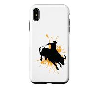 Custodia per iPhone XS Max Coraggioso Bull Rider in Azione Rodeo