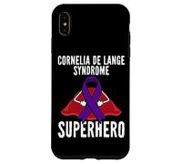 Custodia per iPhone XS Max Cornelia De Lange Syndrome Superhero Warrior Nastro Viola