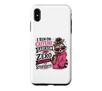 Custodia per iPhone XS Max Corro sul sarcasmo della caffeina e tolleranza zero per la stupidità