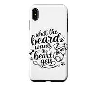 Custodia per iPhone XS Max Cosa vuole la barba Schnauzer Cane Mamma Papà