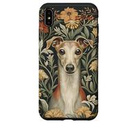 Custodia per iPhone XS Max Cottage floreale da giardino con levriero italiano rosso fulvo