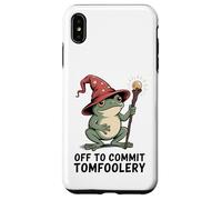 Custodia per iPhone XS Max Cottagecore Frog Wizard Off to Commit Tom Foolery Frog Meme