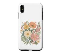 Custodia per iPhone XS Max Cottagecore Wildflower Botanical Art Vintage pastello floreale