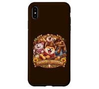 Custodia per iPhone XS Max Country& Western Capybara Shiba-Inu con chitarra Musica