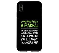 Custodia per iPhone XS Max Cover Padel Divertente - Regalo per chi gioca a padel