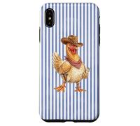 Custodia per iPhone XS Max Cowboy Chicken Western Stripe Graphic Illustration