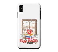 Custodia per iPhone XS Max Cozy Reader Society Christmas Book Lover Winter Reading