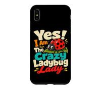 Custodia per iPhone XS Max Crazy Ladybug Lady Gardener Insetto Umorismo