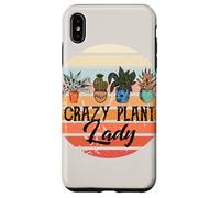 Custodia per iPhone XS Max Crazy Plant Lady Retro Tramonto Pianta D'appartamento Giardiniere Boho