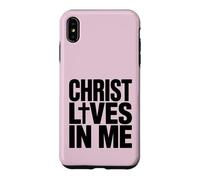 Custodia per iPhone XS Max Cristo vive in me cristiano