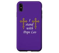 Custodia per iPhone XS Max Croce Romana. Io sto con Papa Leone.
