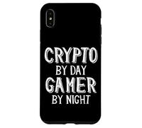 Custodia per iPhone XS Max Crypto By Day Gamer By Night Bitcoin Cryptocurrency NFT Game