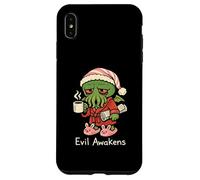 Custodia per iPhone XS Max Cthulhu Morning Coffee Evil Awakens Divertente Carino Cosmic Horror