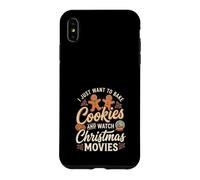 Custodia per iPhone XS Max Cuocere Biscotti E Guarda Film Di Natale Divertente Vacanza Baker