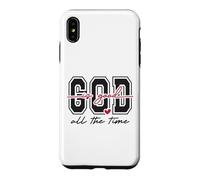 Custodia per iPhone XS Max Cuore carino con scritta in lingua inglese "God Is Good All The Time"