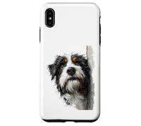 Custodia per iPhone XS Max Curioso cane soffice che sbircia Pup Art