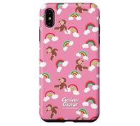 Custodia per iPhone XS Max Curious George Rainbow Spring All Over Print