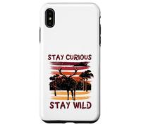 Custodia per iPhone XS Max Curious Stay Wild Deer Sunset Nature Lover Outdoor Vintage