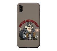 Custodia per iPhone XS Max Custom Motorcycles Lowbrow Wolf Rockabilly 1950s Biker