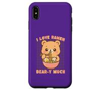 Custodia per iPhone XS Max Cute Bear ama il Ramen Kawaii Food Lover