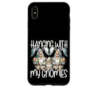 Custodia per iPhone XS Max Cute Bunny Gnome Easter Fun Graphic Hanging With My Gnomies