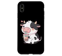 Custodia per iPhone XS Max Cute Cow Bubble Tea Kawaii Anime Cows Lover Girls