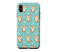 Custodia per iPhone XS Max Cute Kawaii Girls Womens Kids Pattern Fennec Fox Lover