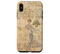 Custodia per iPhone XS Max Cute Vintage Wild Flower Motif Antique Fairycore Aesthetic
