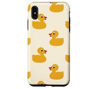 Custodia per iPhone XS Max Cute Yellow Rubber Duck Little Bath Toy Black