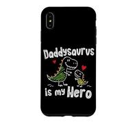 Custodia per iPhone XS Max Daddysaurus è il mio eroe Cute Doodle Kids Dad Dino Lovers