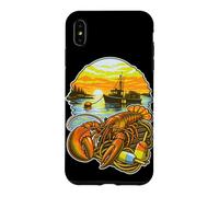 Custodia per iPhone XS Max Dawn Harbor Boat Silhouette Art