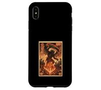 Custodia per iPhone XS Max Demone Fuoco Fiamme Giapponese Ukiyo-e Guerrieri