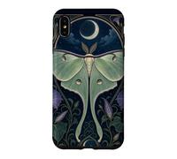 Custodia per iPhone XS Max Design Art Nouveau Luna Moth Moon Morning Glory