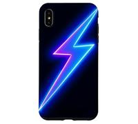 Custodia per iPhone XS Max Design con simbolo di energia elettrica di fulmine viola