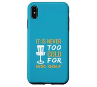 Custodia per iPhone XS Max Design invernale Frisbee Golf non è mai troppo freddo per Disc Golf