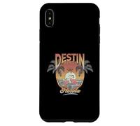 Custodia per iPhone XS Max Destin Beach Tramonto Flamingo Retro Palma Florida Viaggio
