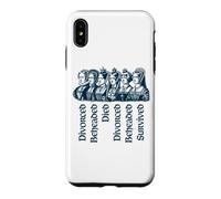 Custodia per iPhone XS Max Destini delle sei mogli di Enrico VIII Navy Print